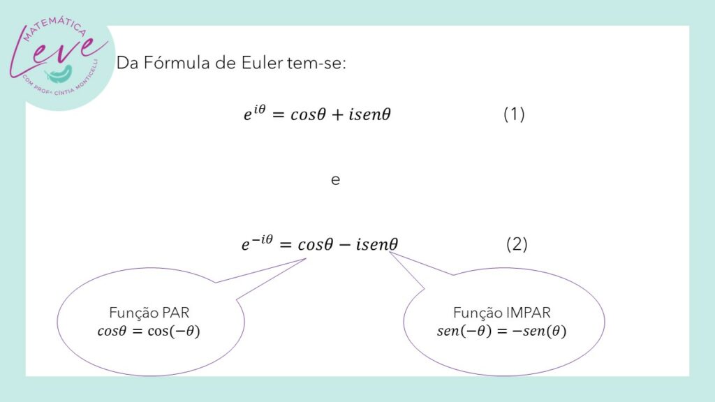 Representa o Das F s Trigonom Usando A F rmula De Euler Matem tica Leve